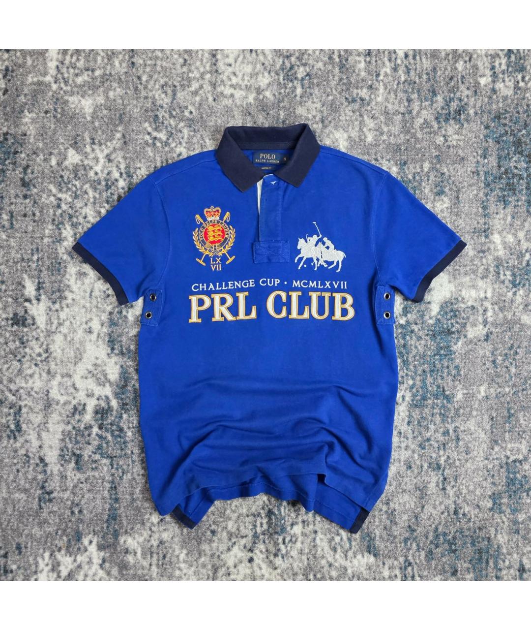 POLO RALPH LAUREN Синее хлопковое поло с коротким рукавом, фото 6