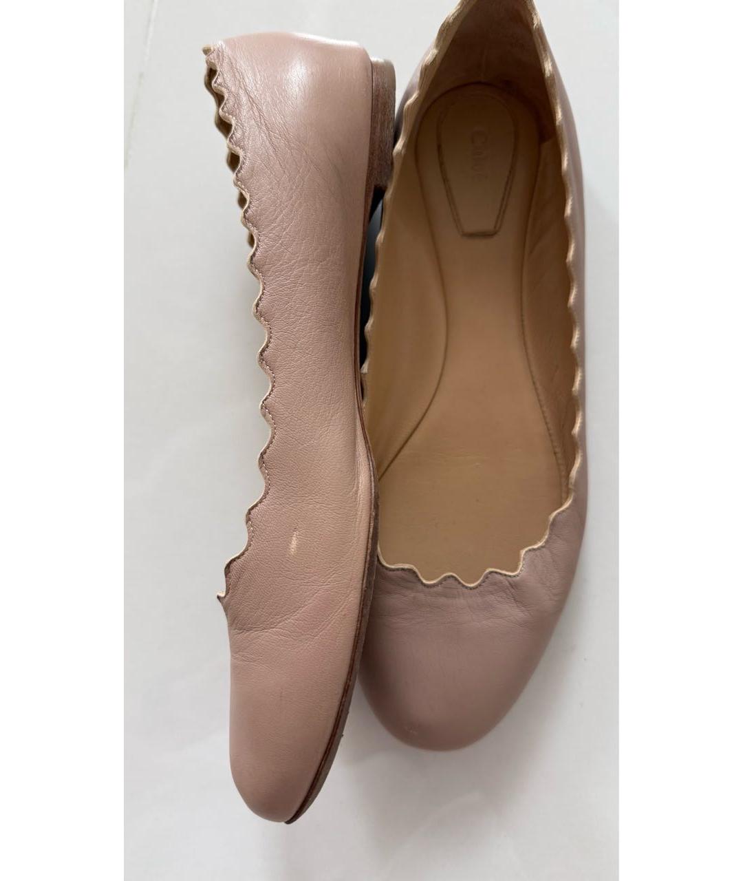 CHLOE Белые кожаные балетки, фото 7