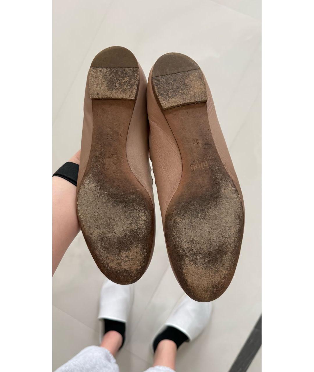 CHLOE Белые кожаные балетки, фото 6