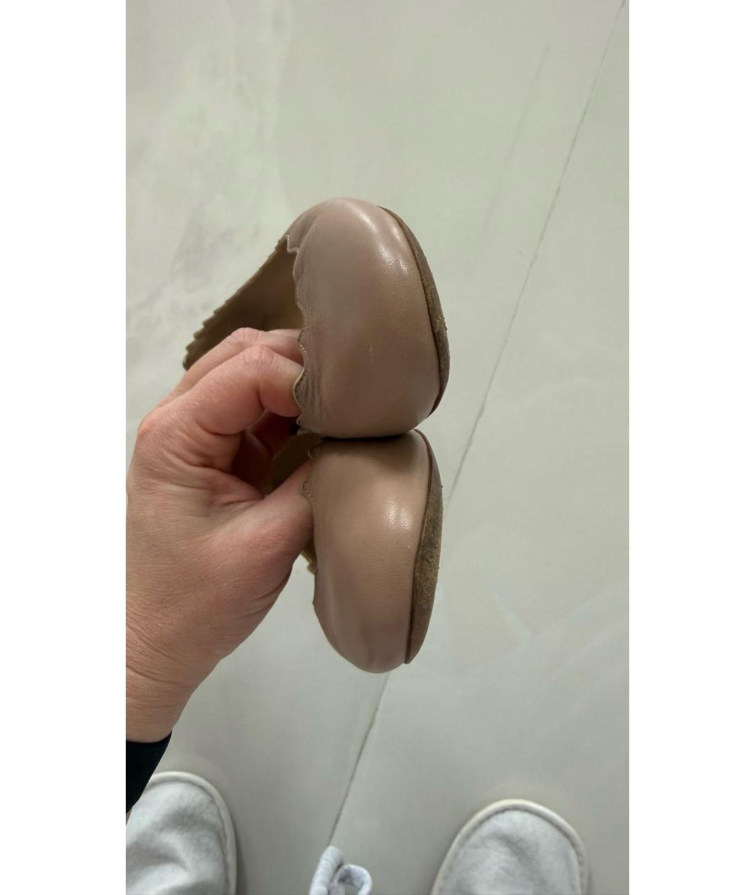 CHLOE Белые кожаные балетки, фото 5