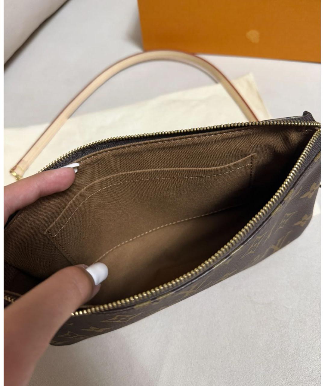 LOUIS VUITTON Коричневая сумка с короткими ручками, фото 5