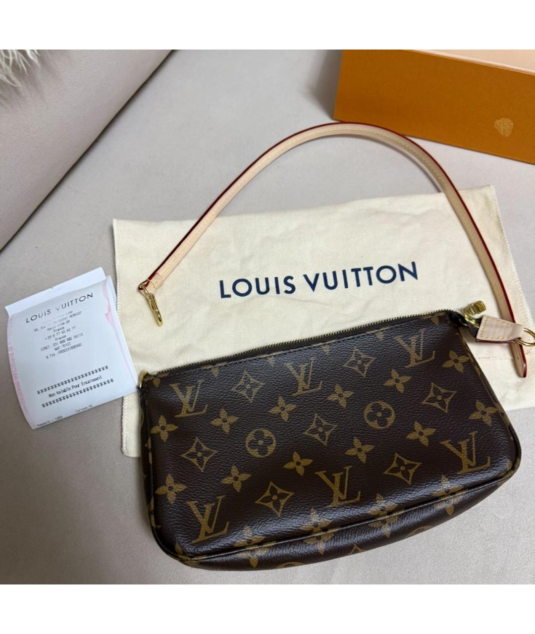 LOUIS VUITTON Коричневая сумка с короткими ручками, фото 2