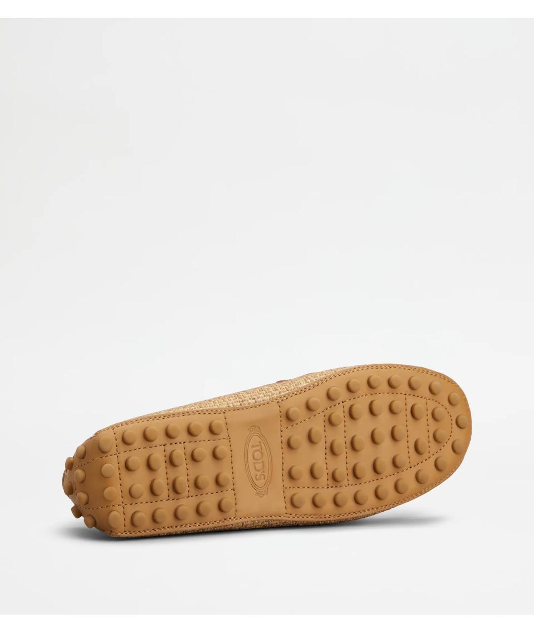 TOD'S Бежевые кожаные мокасины, фото 4