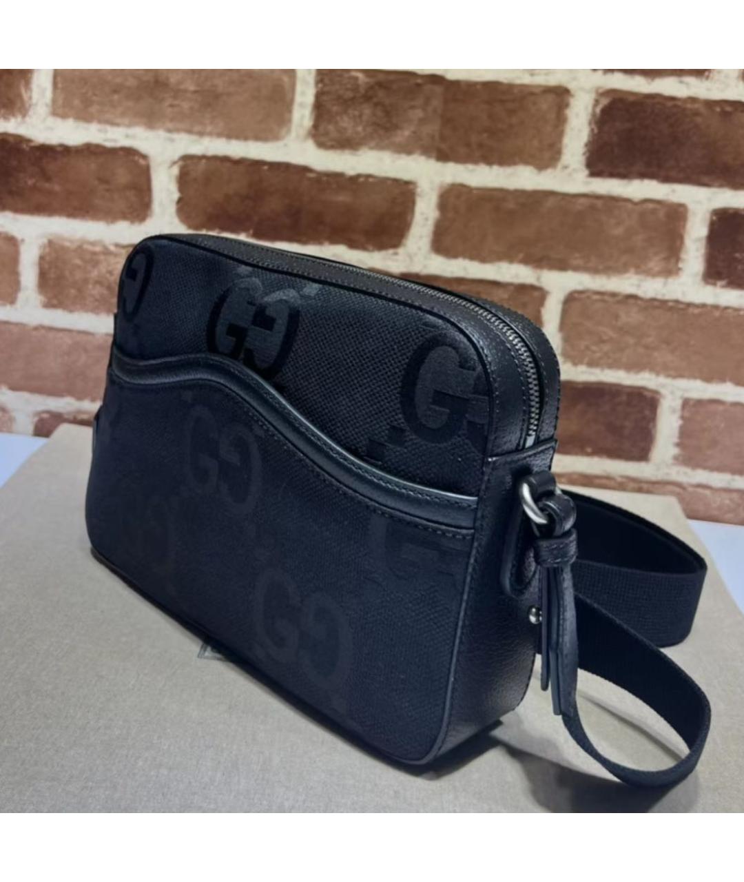 GUCCI Черная тканевая сумка на плечо, фото 3