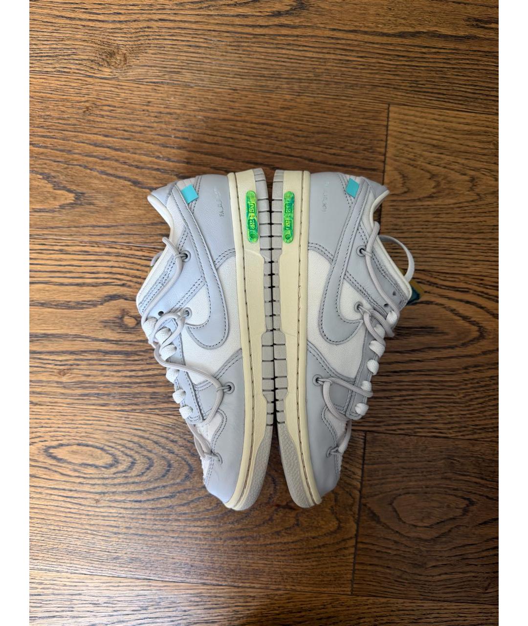 NIKE X OFF-WHITE Серые кожаные кроссовки, фото 5