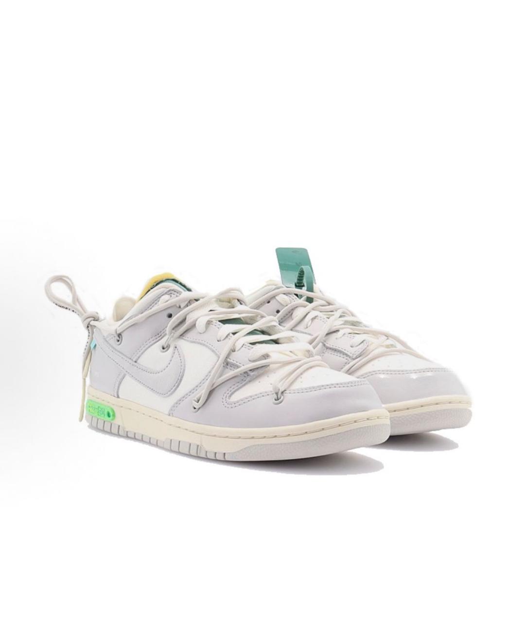 NIKE X OFF-WHITE Серые кожаные кроссовки, фото 2