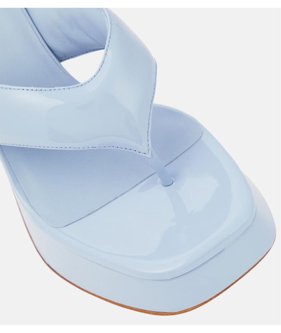 GIABORGHINI Голубые сабо из лакированной кожи, фото 5