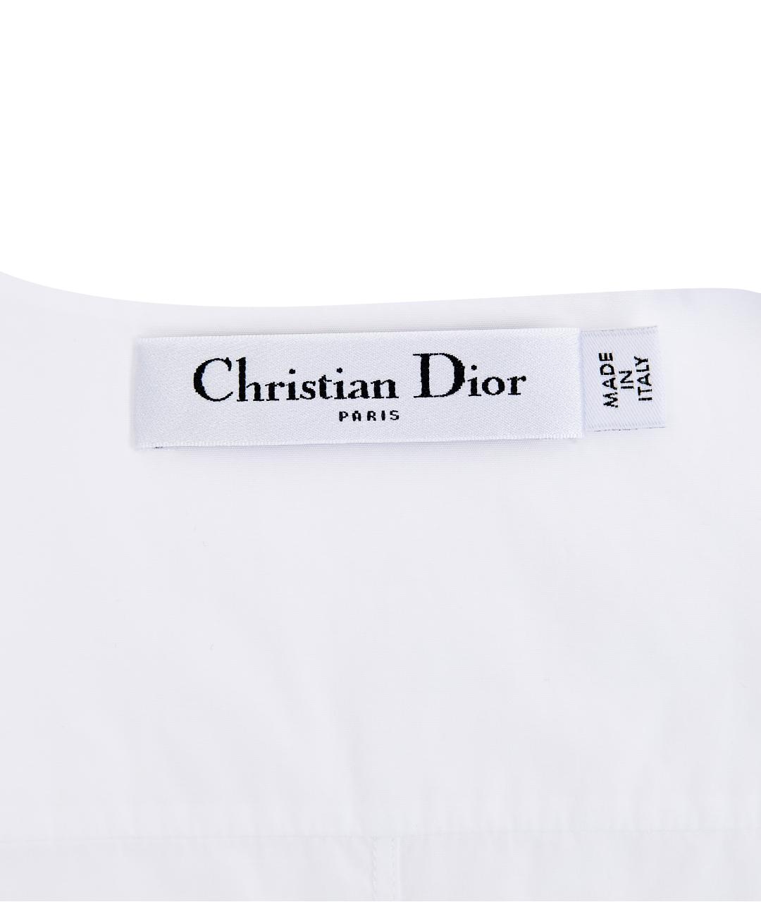 CHRISTIAN DIOR Белая хлопковая блузы, фото 7