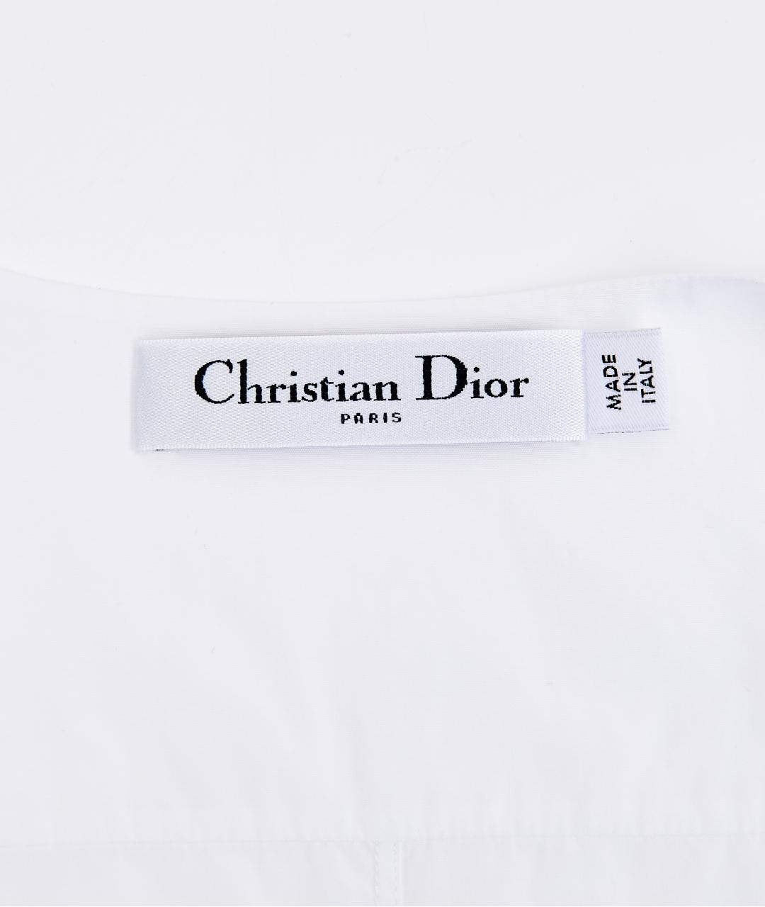 CHRISTIAN DIOR Белая хлопковая блузы, фото 3