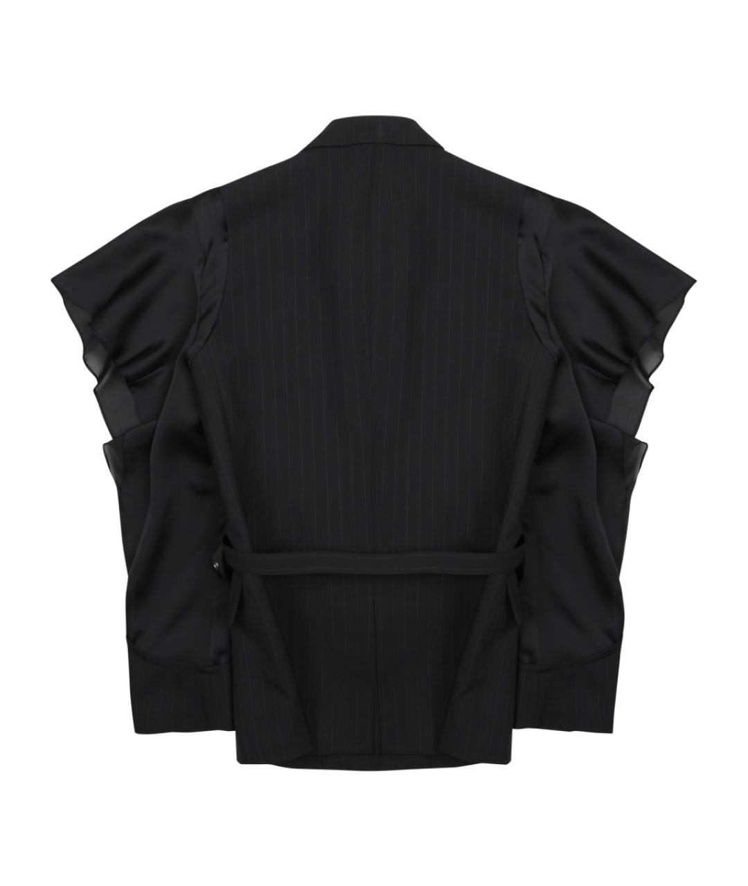 SACAI Черная полиэстеровая куртка, фото 2