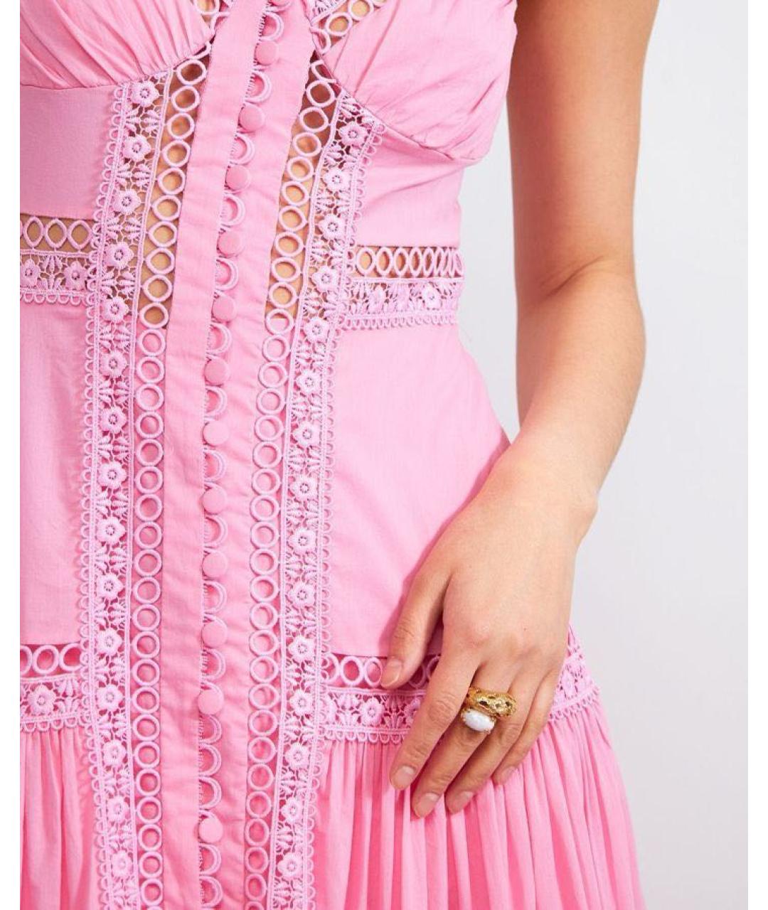CHARO RUIZ Розовое хлопковое повседневное платье, фото 4