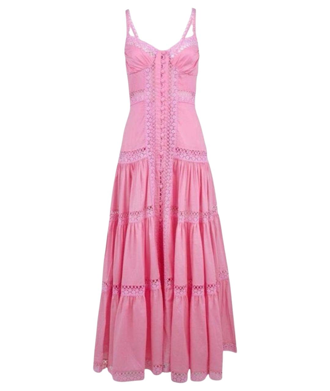 CHARO RUIZ Розовое хлопковое повседневное платье, фото 1
