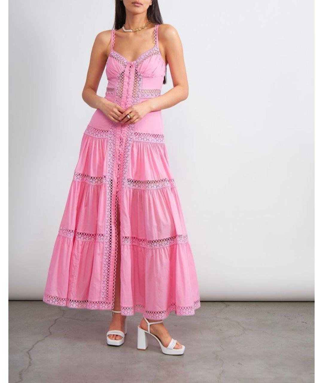 CHARO RUIZ Розовое хлопковое повседневное платье, фото 2