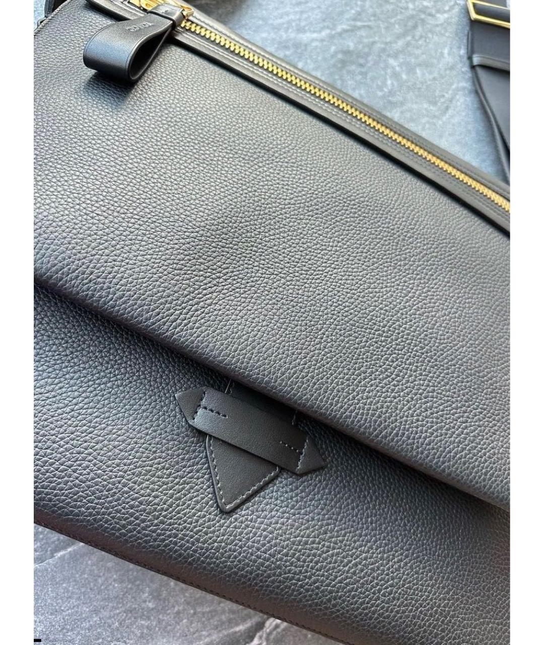 TOM FORD Черная кожаная сумка на плечо, фото 3