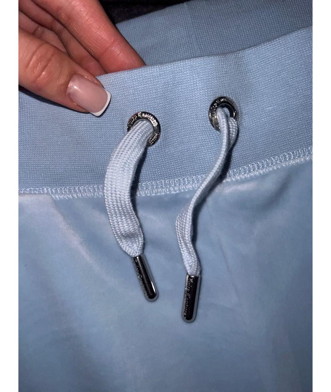 JUICY COUTURE Голубой велюровый спортивные костюмы, фото 7