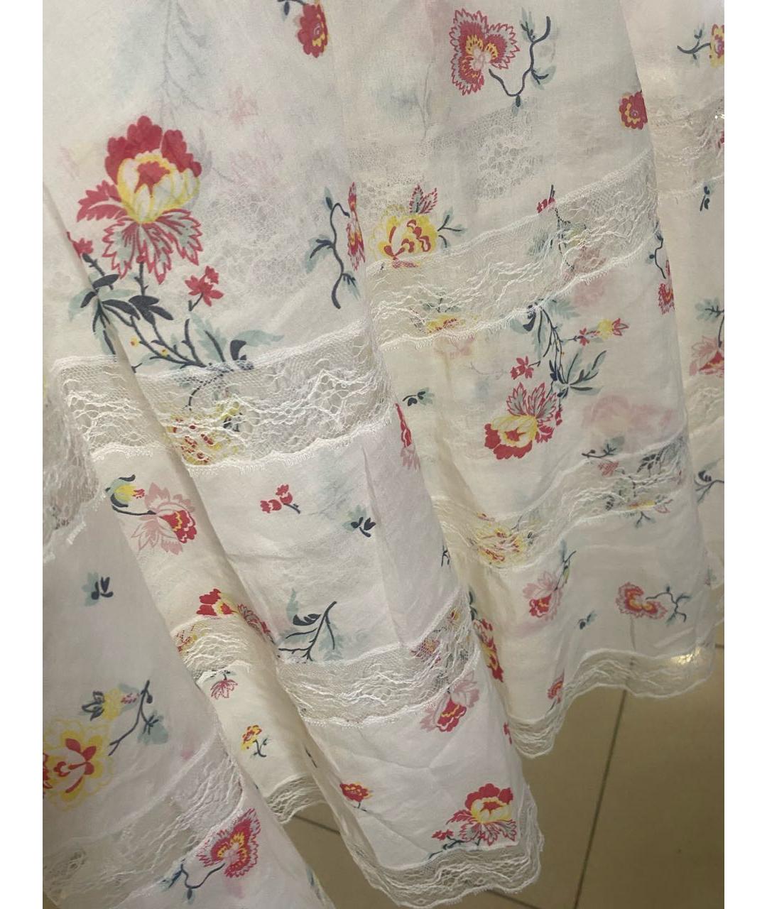 PHILOSOPHY DI LORENZO SERAFINI Белое хлопковое повседневное платье, фото 5