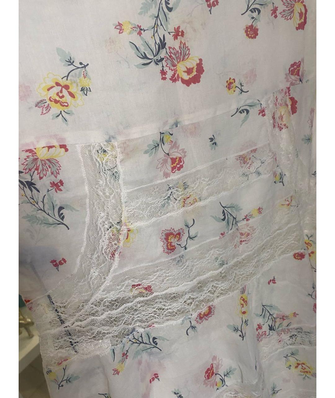 PHILOSOPHY DI LORENZO SERAFINI Белое хлопковое повседневное платье, фото 2