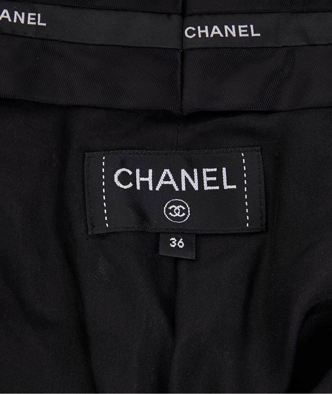 CHANEL Черные шерстяные брюки широкие, фото 4