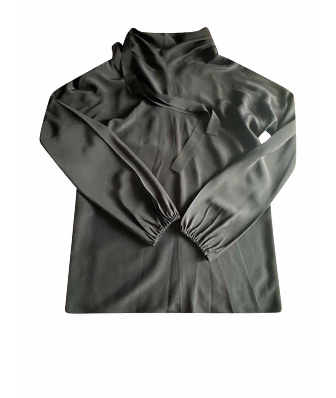 PRADA Черная шелковая блузы, фото 1