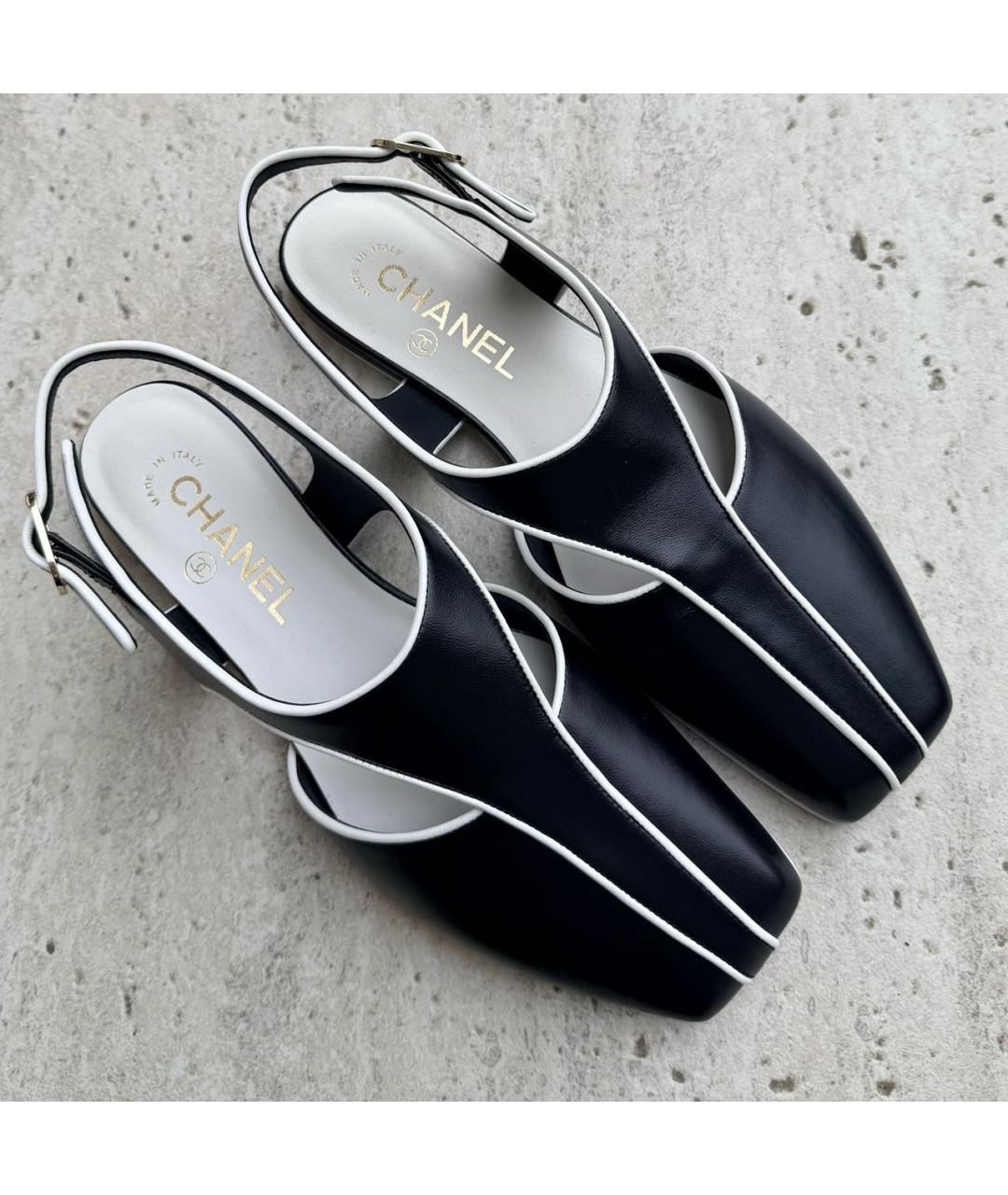 CHANEL Черные кожаные туфли, фото 2