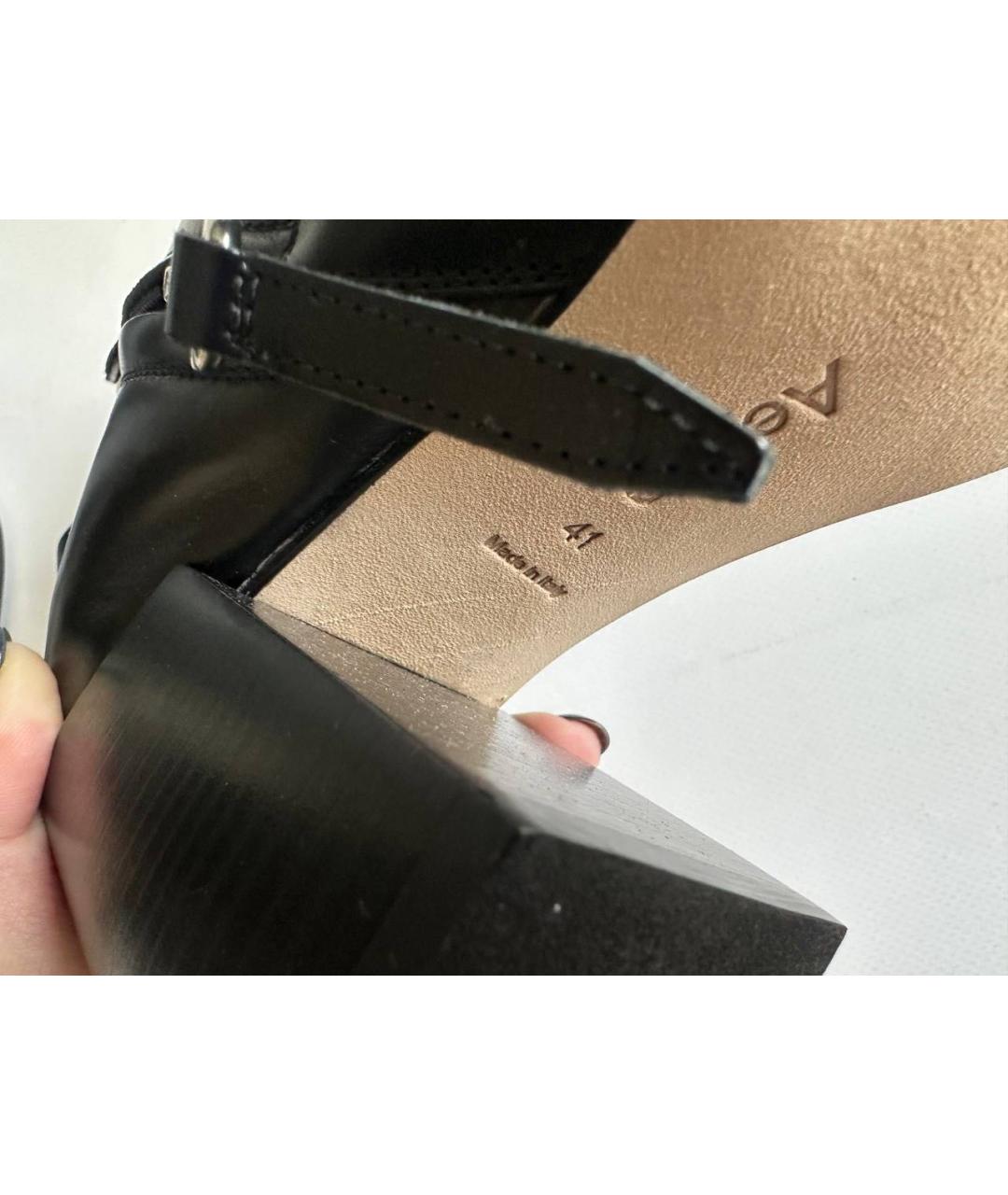 AEYDE Черные кожаные ботильоны, фото 4