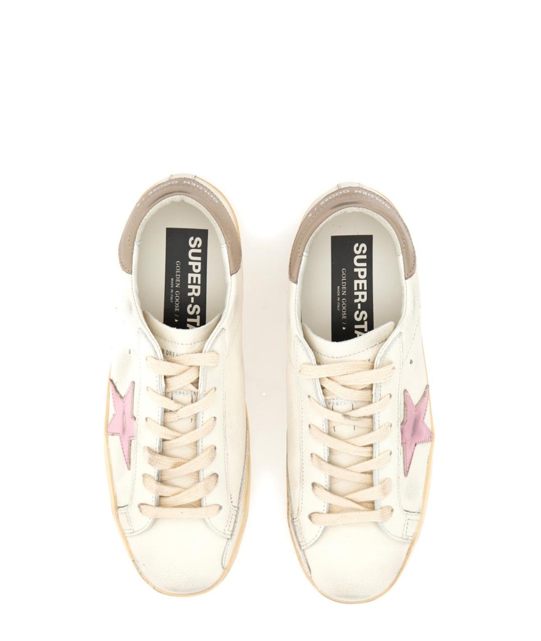 GOLDEN GOOSE DELUXE BRAND Белые кожаные кроссовки, фото 2