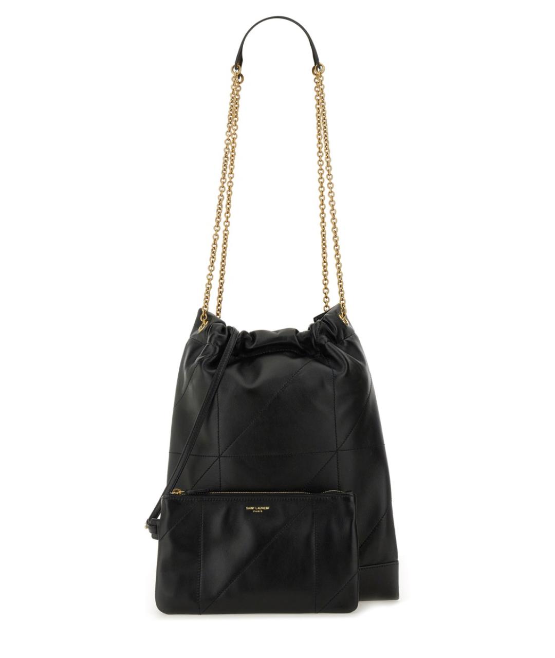 SAINT LAURENT Черная кожаная сумка тоут, фото 3