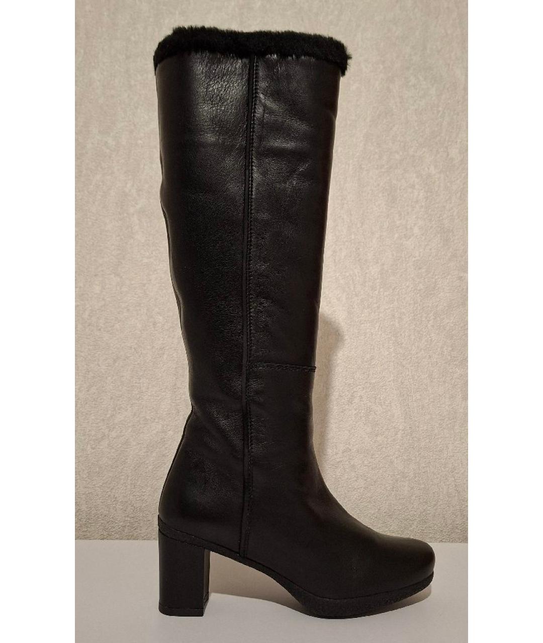 STUART WEITZMAN Черные кожаные сапоги, фото 9