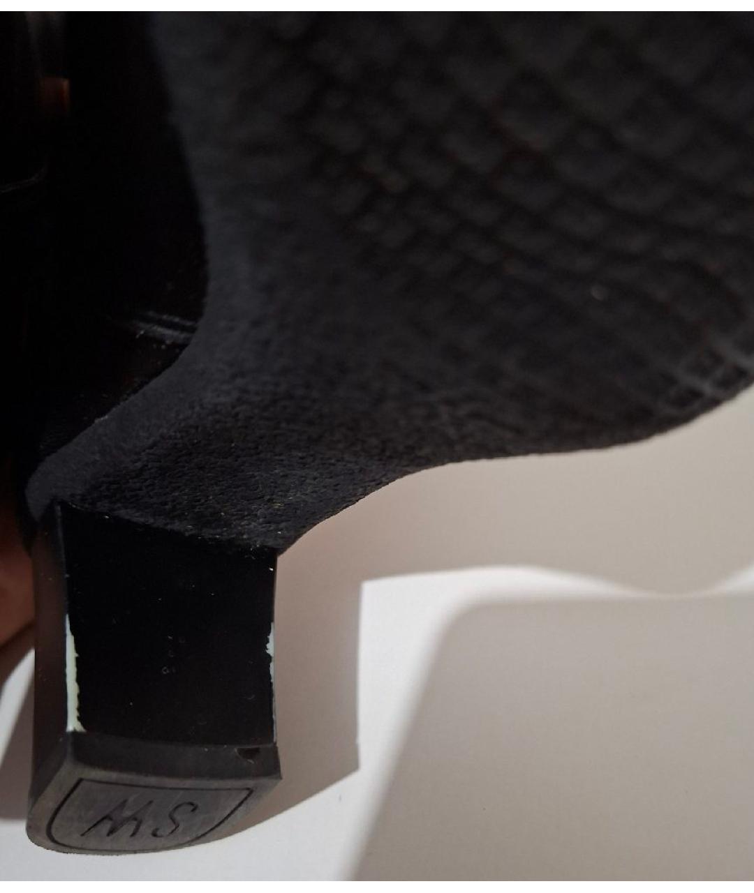 STUART WEITZMAN Черные кожаные сапоги, фото 7