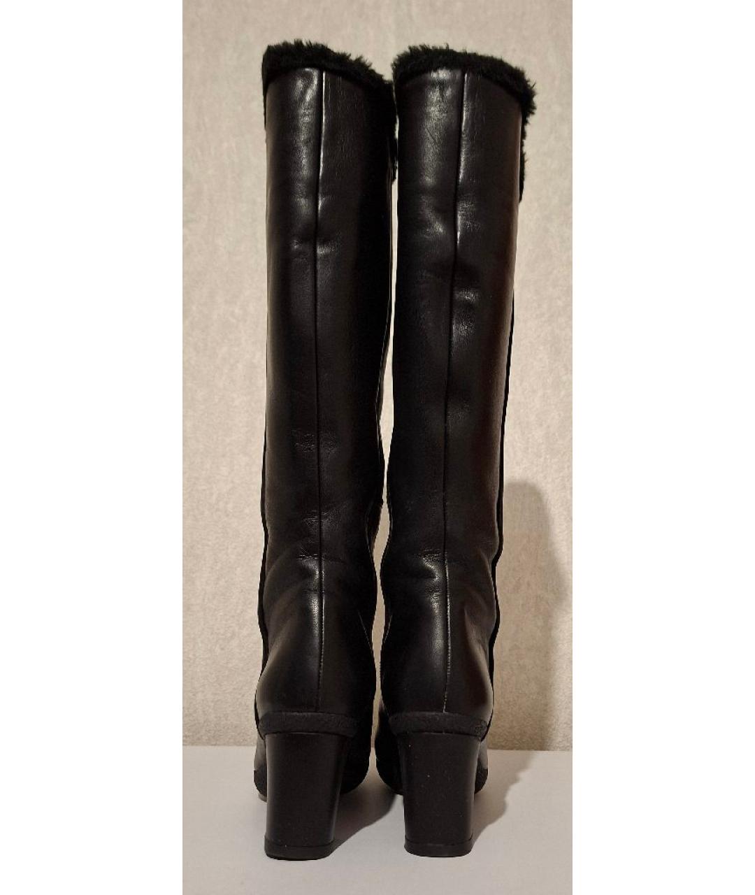 STUART WEITZMAN Черные кожаные сапоги, фото 4