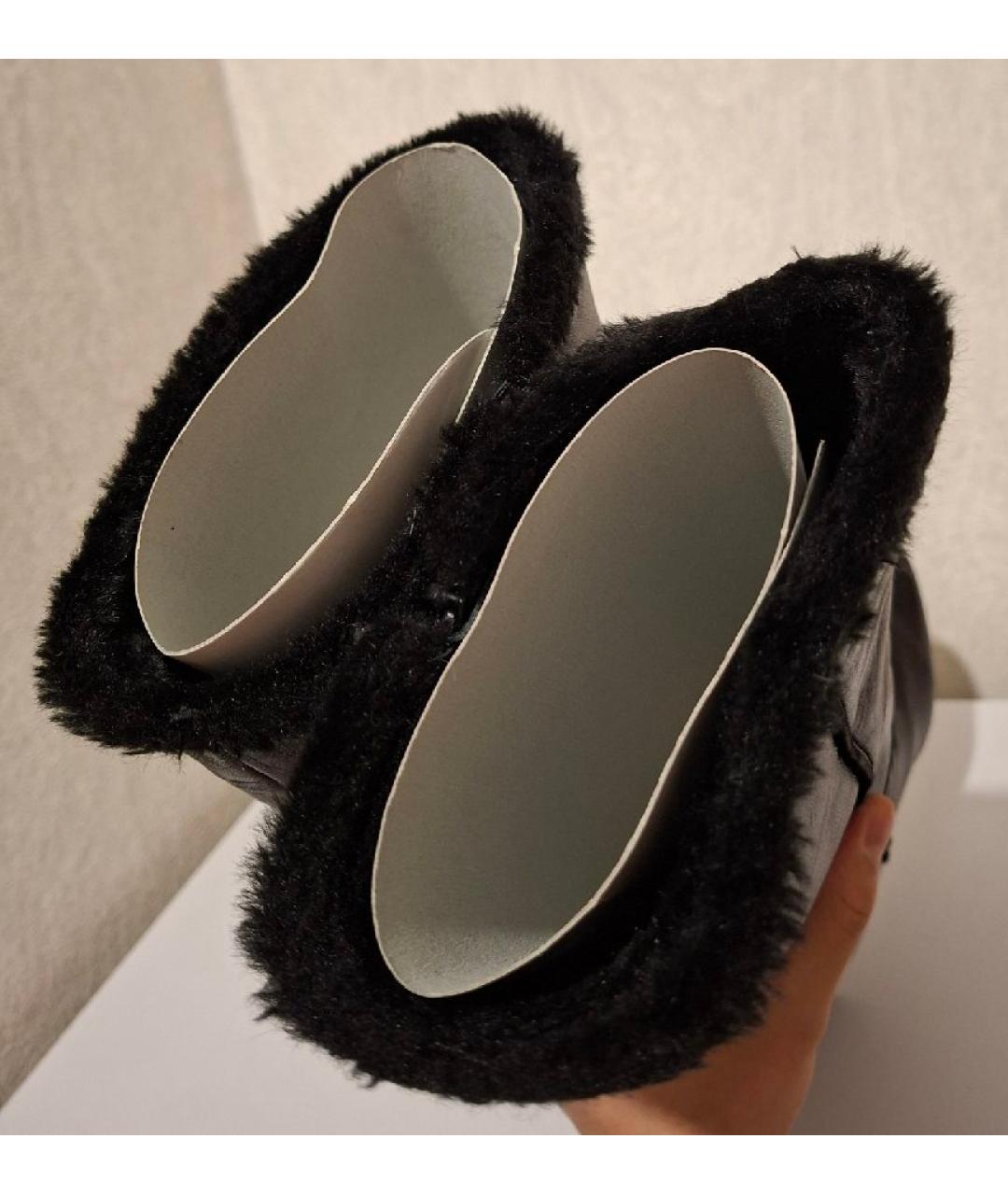 STUART WEITZMAN Черные кожаные сапоги, фото 5