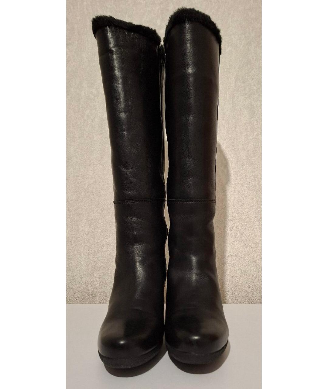 STUART WEITZMAN Черные кожаные сапоги, фото 2