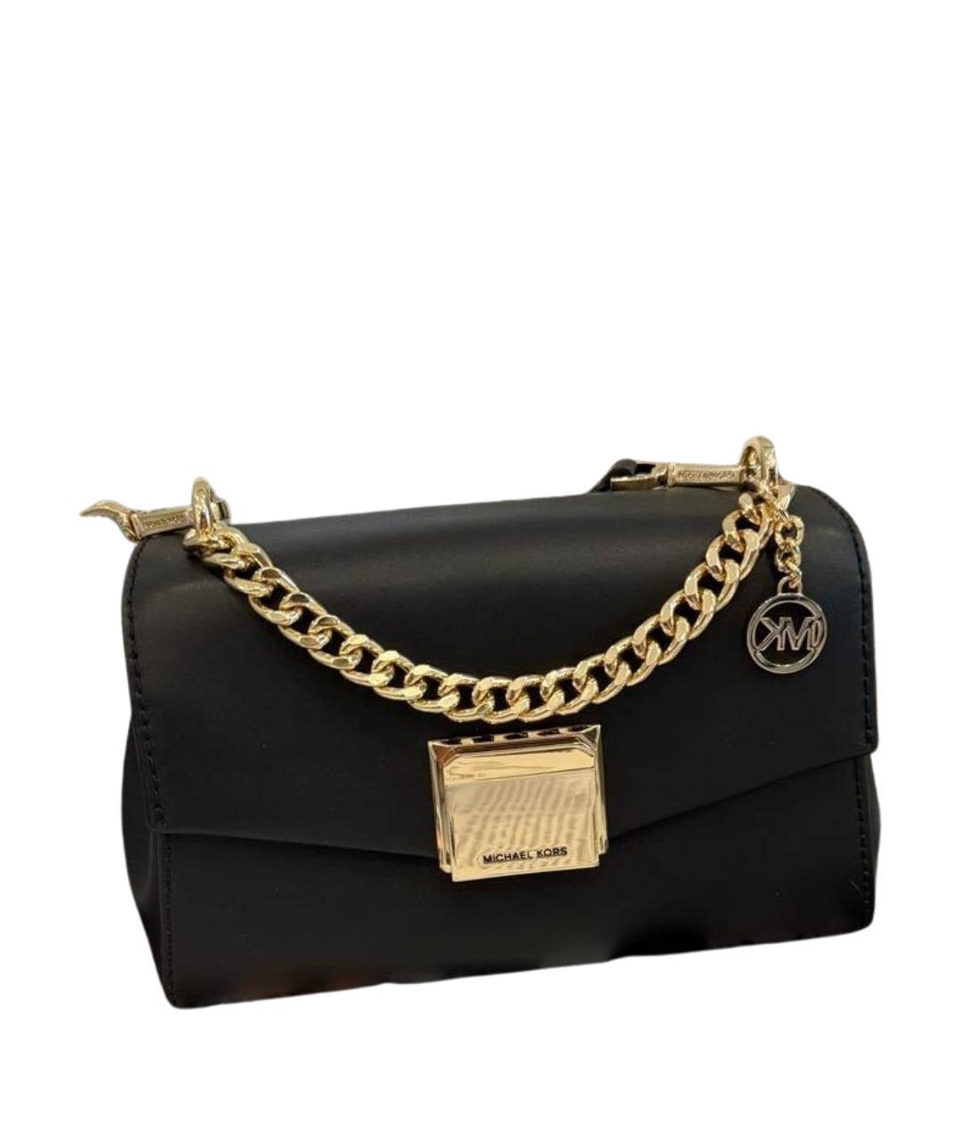 MICHAEL KORS Черная кожаная сумка через плечо, фото 1