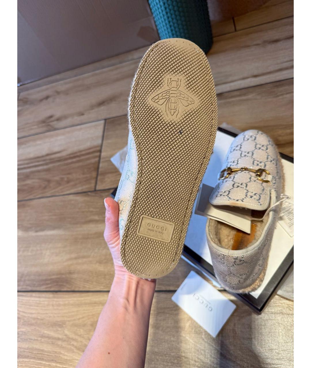 GUCCI Бежевые лоферы, фото 5