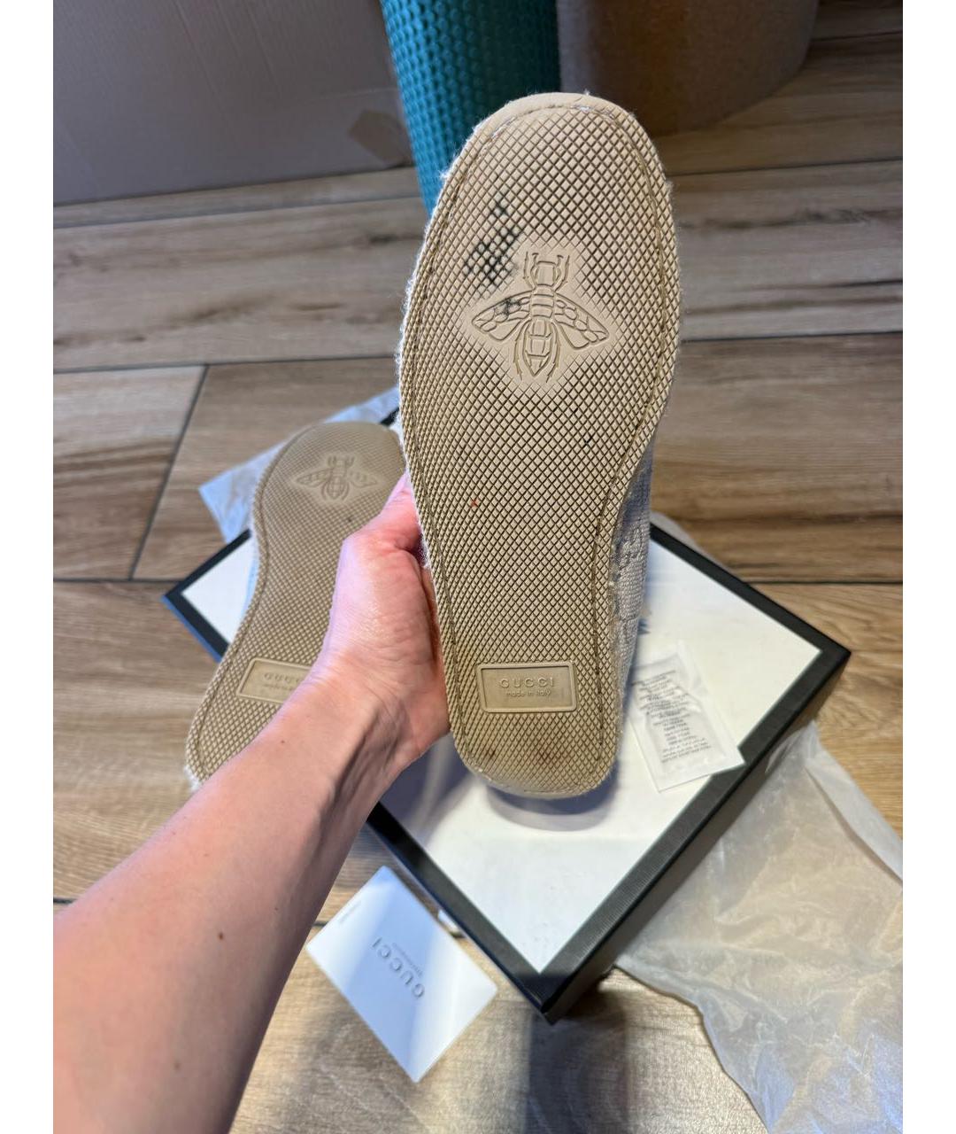 GUCCI Бежевые лоферы, фото 6