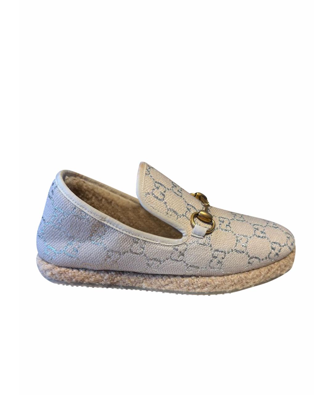 GUCCI Бежевые лоферы, фото 1