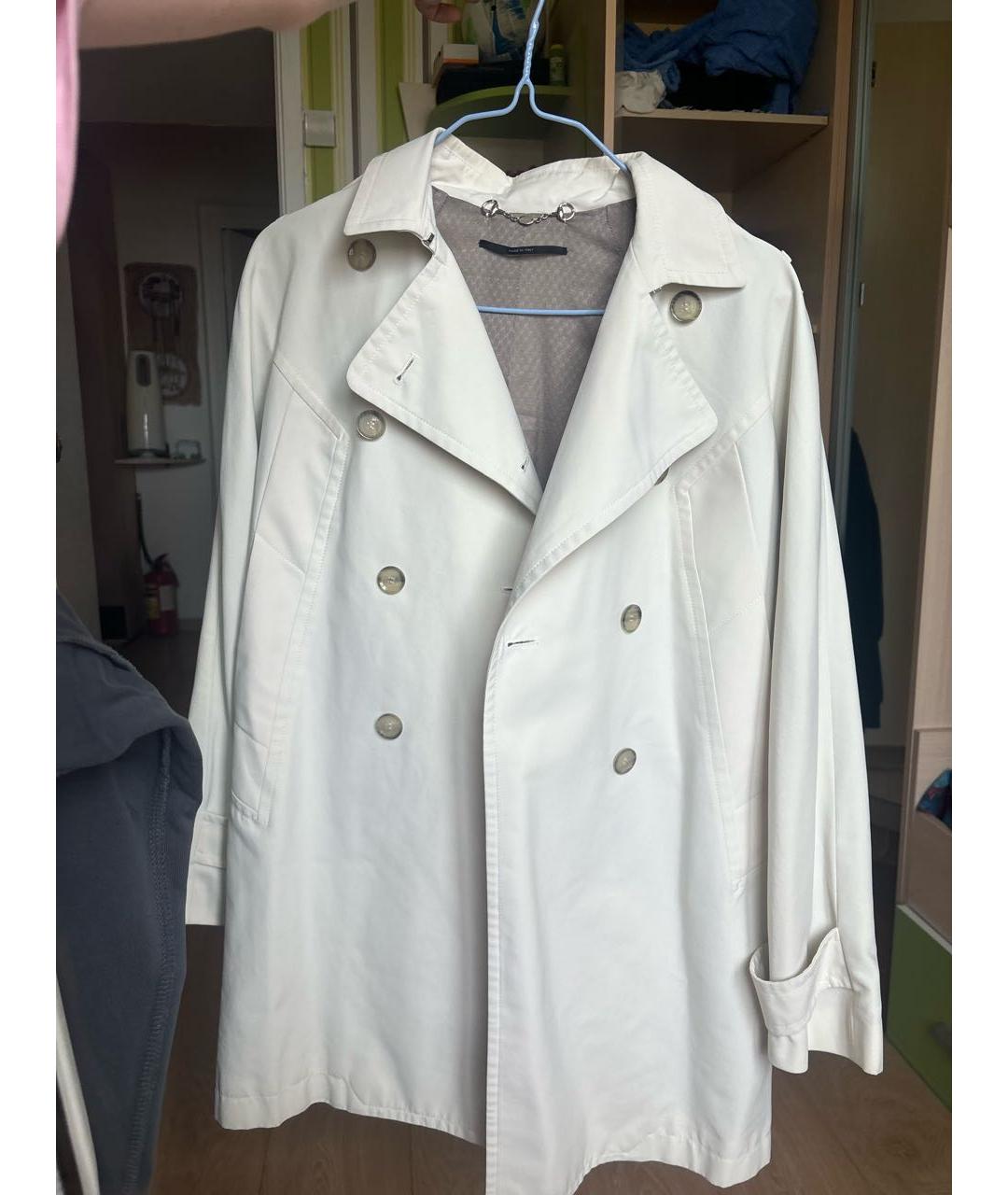 GUCCI Белое полиамидовое пальто, фото 6