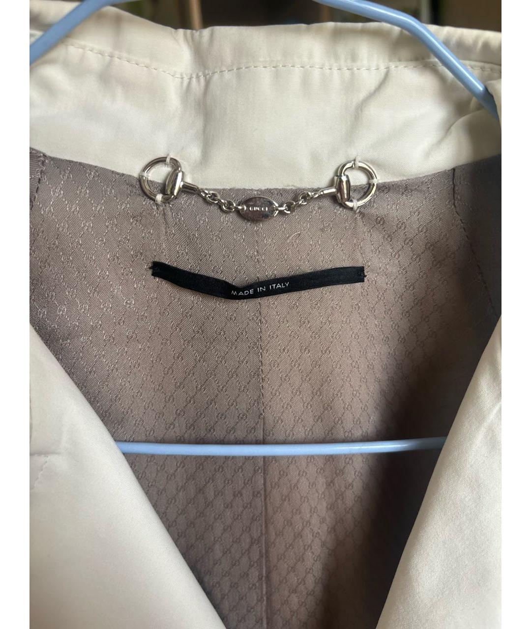 GUCCI Белое полиамидовое пальто, фото 3