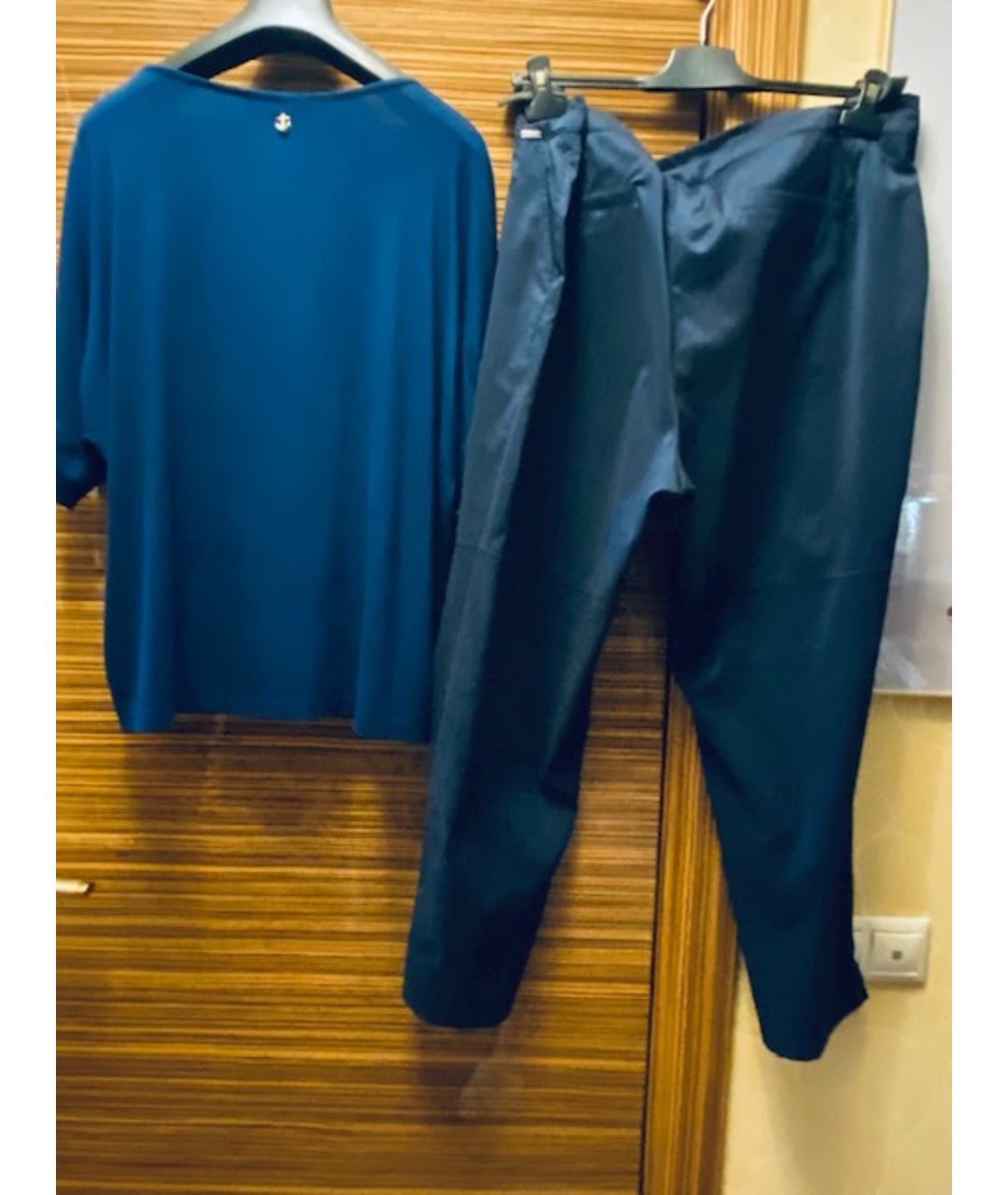 MARIA GRAZIA SEVERI Синий вискозный костюм с брюками, фото 2