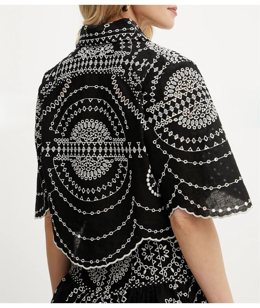 CHARO RUIZ Черный хлопковый костюм с юбками, фото 3