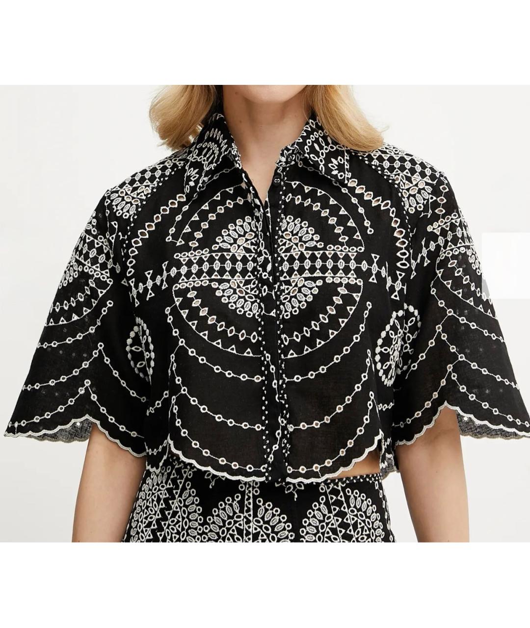 CHARO RUIZ Черный хлопковый костюм с юбками, фото 2