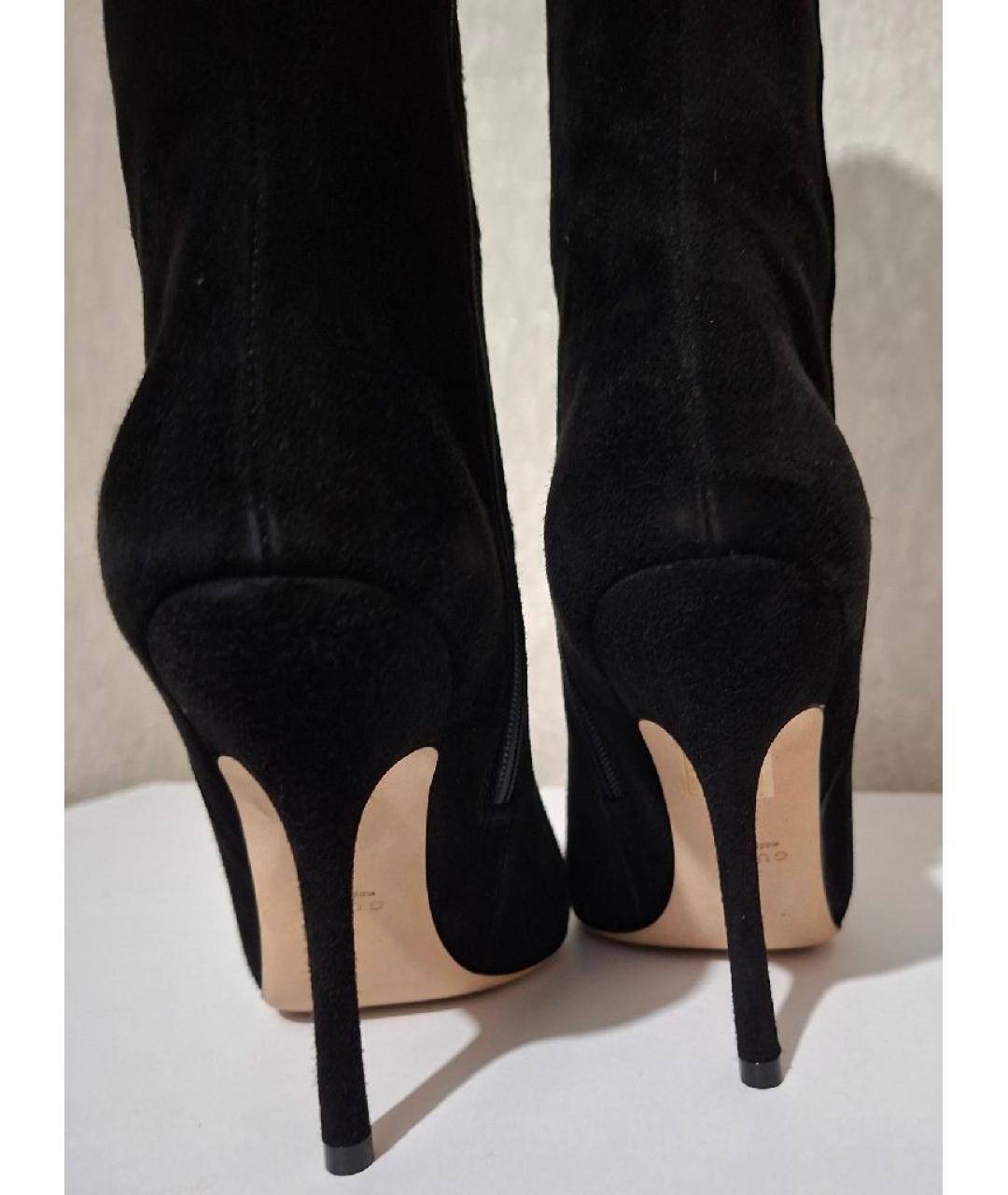GUCCI Черные замшевые сапоги, фото 3