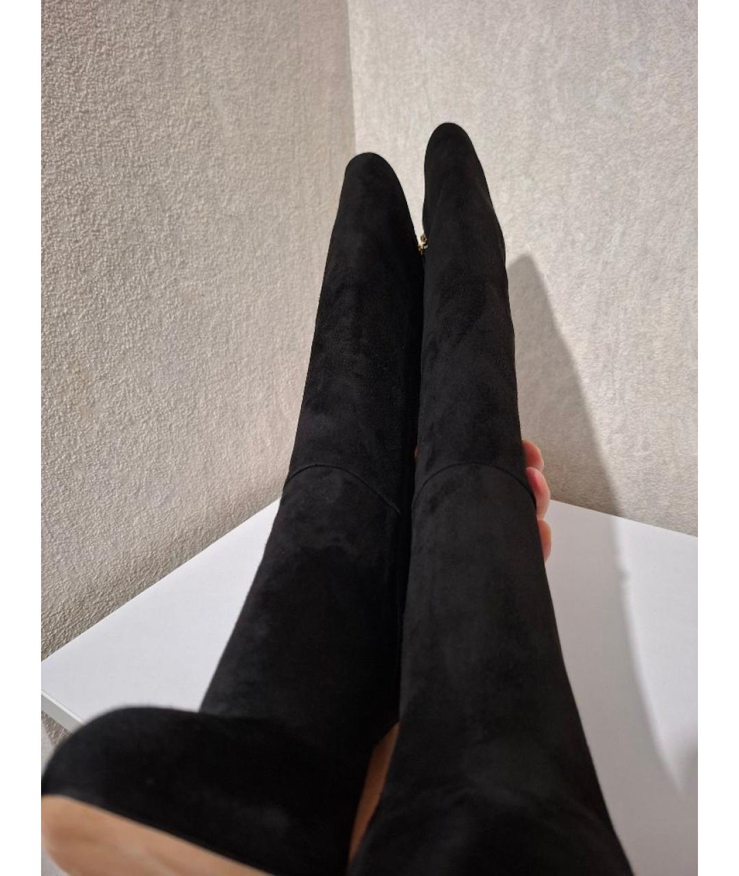 GUCCI Черные замшевые сапоги, фото 5