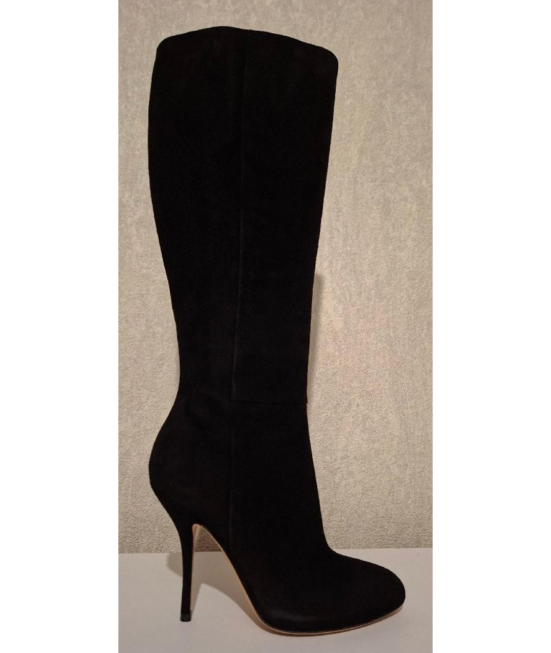 GUCCI Черные замшевые сапоги, фото 8