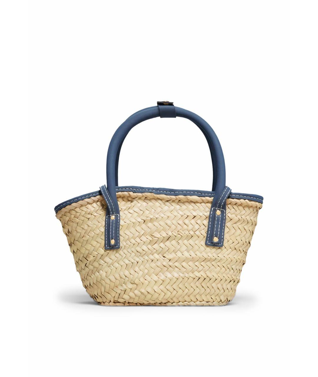 JACQUEMUS Синяя пелетеная пляжная сумка, фото 5