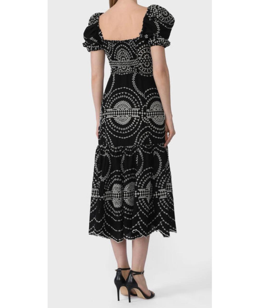 CHARO RUIZ Черное хлопковое повседневное платье, фото 4