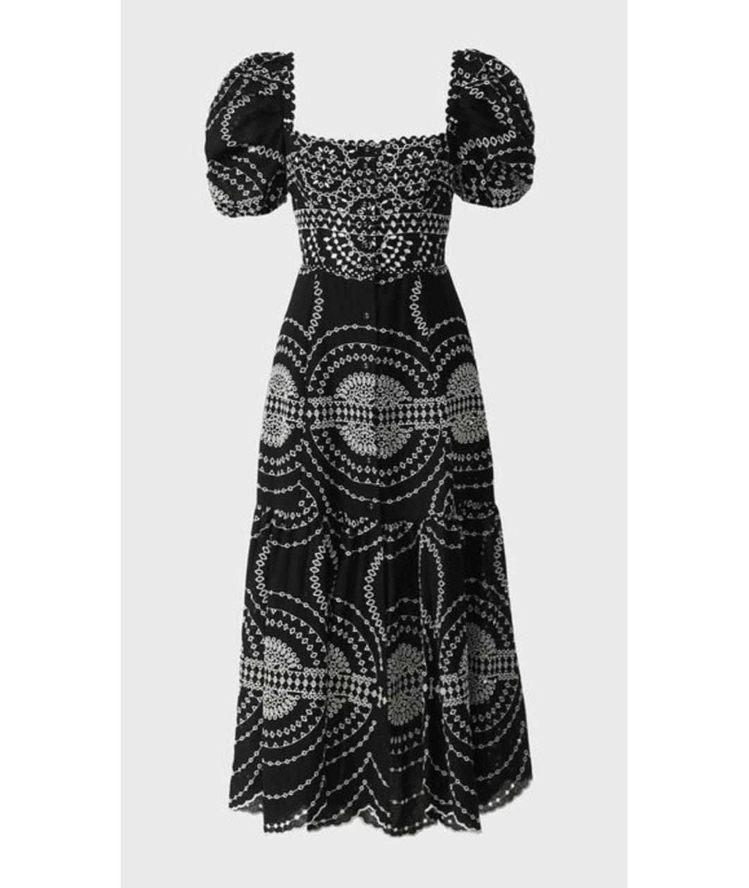 CHARO RUIZ Черное хлопковое повседневное платье, фото 6