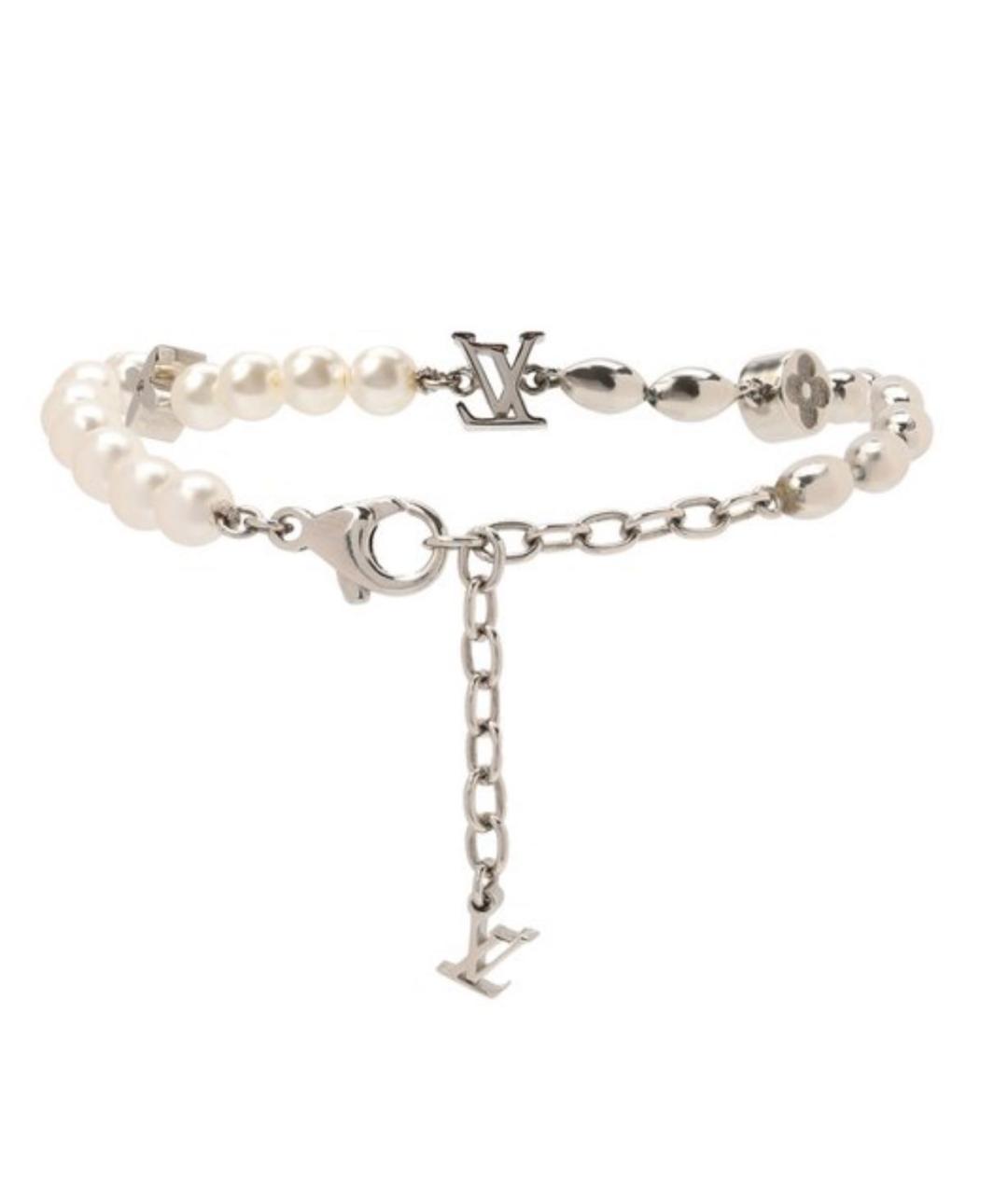 LOUIS VUITTON Белый металлический браслет, фото 3