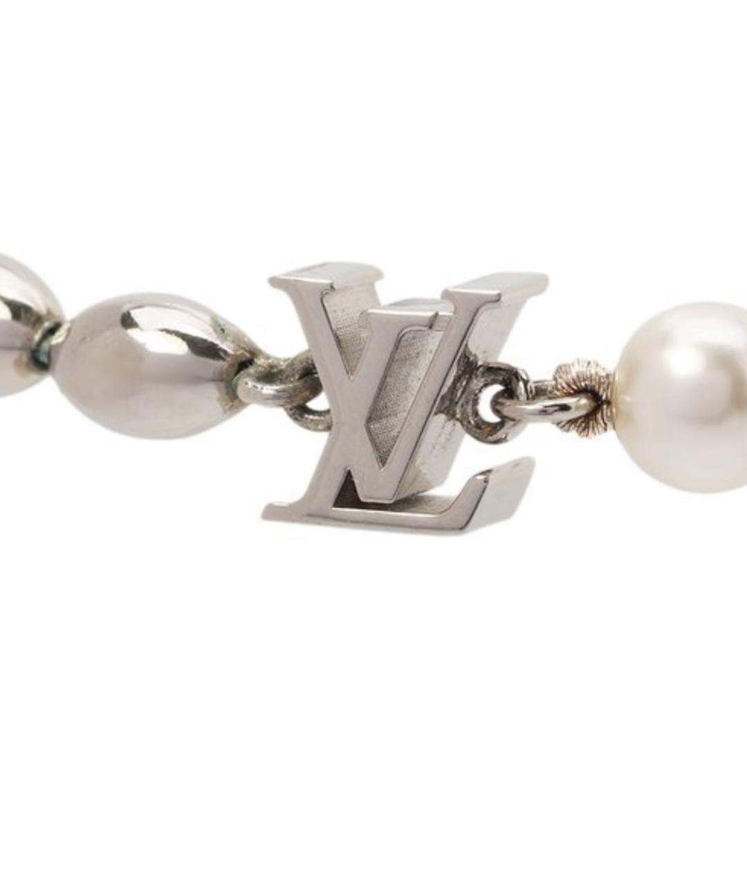 LOUIS VUITTON Белый металлический браслет, фото 4