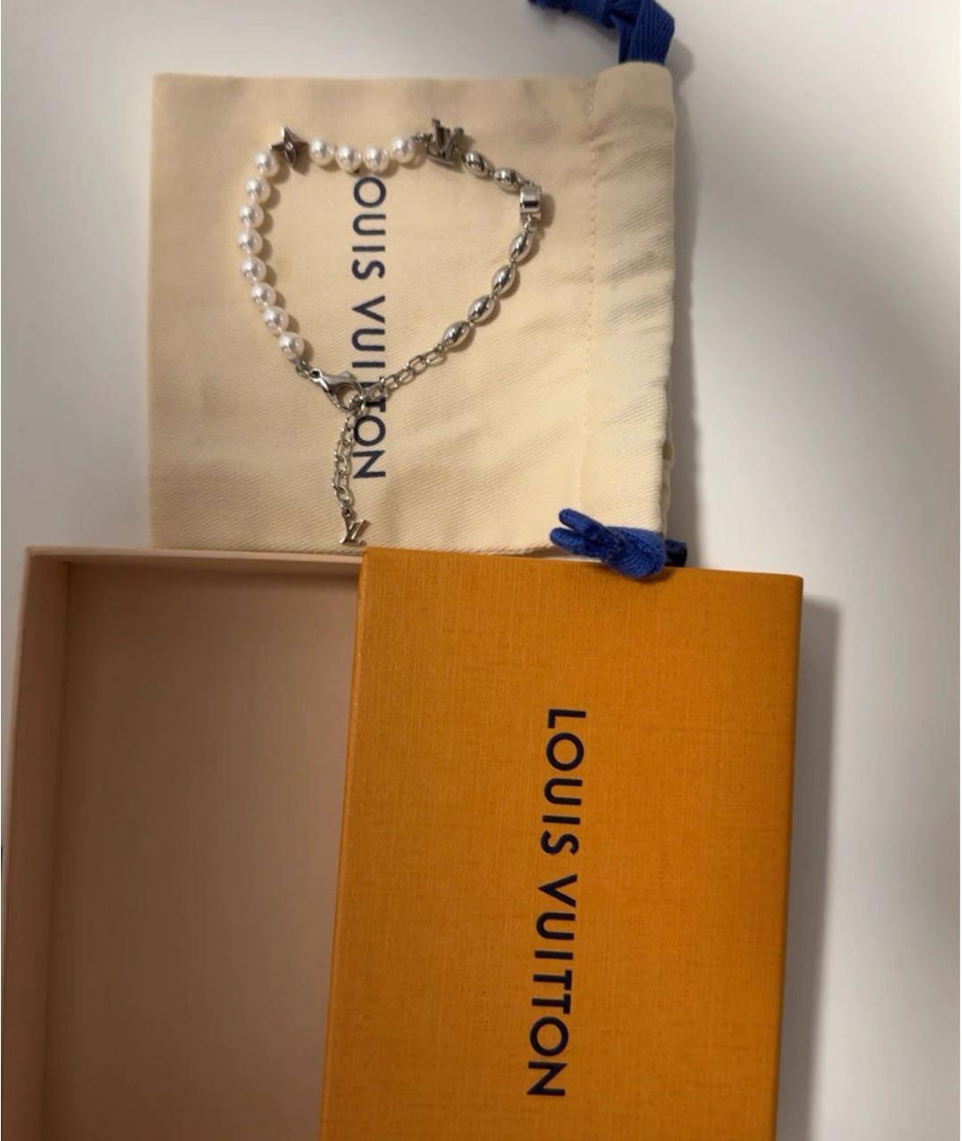 LOUIS VUITTON Белый металлический браслет, фото 2